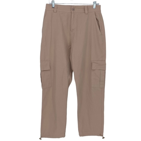 Primark pink elastic back & button front waist cargo pants, 10 - Picture 1 of 12